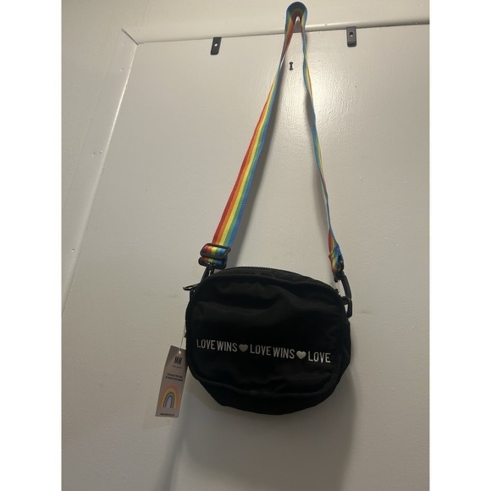 LOVE‎ WINS New Rainbow Pride Shoulder Purse Hand Bag